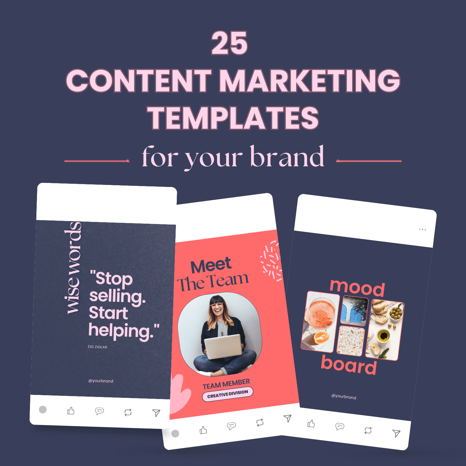 25 Content marketing templates product